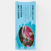 Aangepaste fotobanner voor huisdieradoptie spandoek (Verticaal)