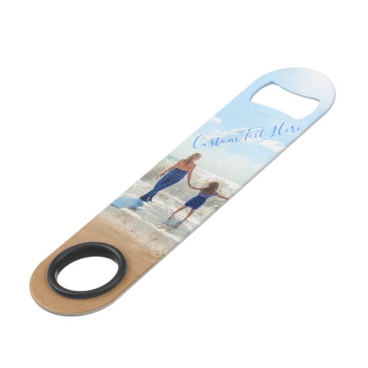 Aangepaste Fotobar Sleutel Geschenk met Tekst Naam Speed Flessenopener (Voorkant Gekanteld)