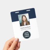 Aangepaste fotobarcode en logo zakelijke werknemer badge (Handheld)