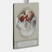 Aangepaste fotobedekking 1-kerstBig Brother Verzilverd Banner Ornament (Rechts)