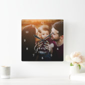 Aangepaste fotobedekking voor de familie vierkante klok (Huis)