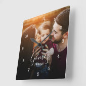 Aangepaste fotobedekking voor de familie vierkante klok (Hoek)