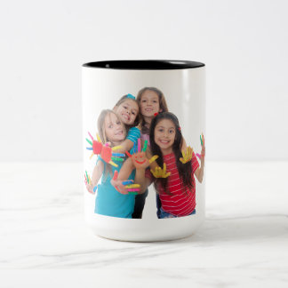 Aangepaste fotobeker – Gepersonaliseerd drinkgerei Tweekleurige Koffiemok