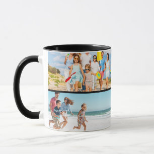 Aangepaste fotobeker met 4 foto's cadeau voor fami mok