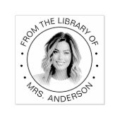 Aangepaste Fotobibliotheek Docent Zelfinktstempel Zelfinktende Stempel (Design)