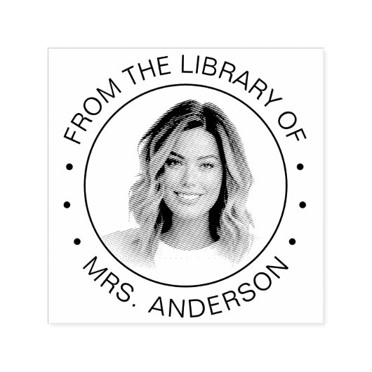 Aangepaste Fotobibliotheek Docent Zelfinktstempel Zelfinktende Stempel (Design)