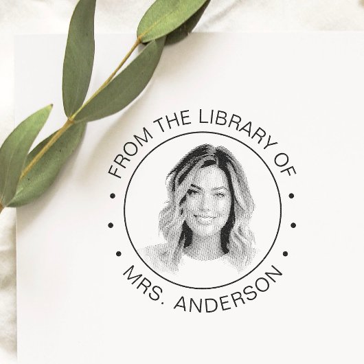 Aangepaste Fotobibliotheek Docent Zelfinktstempel Zelfinktende Stempel