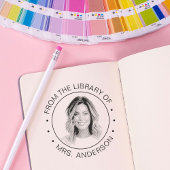 Aangepaste Fotobibliotheek Docent Zelfinktstempel Zelfinktende Stempel