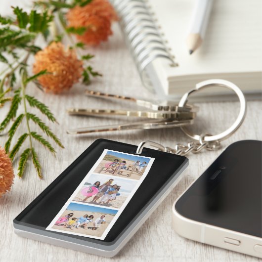 Aangepaste fotoBooth Sleutelhanger (Voorkant Rechts)