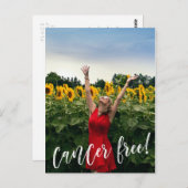 Aangepaste Fotoborstel Script Kankervrij Viering Briefkaart (Voorkant / Achterkant)