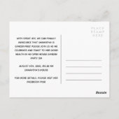Aangepaste Fotoborstel Script Kankervrij Viering Briefkaart (Achterkant)