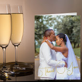 Aangepaste fotobruiloft Bedankt Folie Wenskaart