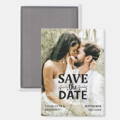 Aangepaste fotobruiloft bespaart de datum magneet (Voorkant / Achterkant)