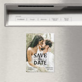 Aangepaste fotobruiloft bespaart de datum magneet (Insitu (Vaatwasser))