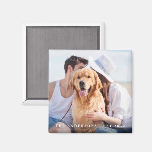 Aangepaste fotobruiloft magneet (Voorkant / Achterkant)