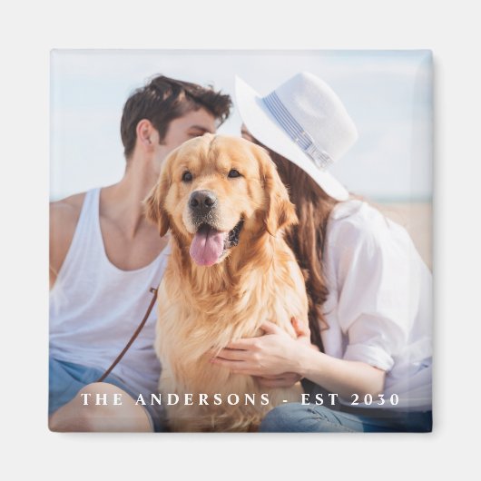 Aangepaste fotobruiloft magneet (Voorkant)