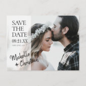 Aangepaste fotobruiloft Sla de datum op Aankondigingskaart (Voorkant)