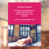 Aangepaste fotobruiloftonderneming roze raamsticker (Vel 2)