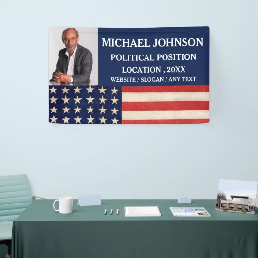 Aangepaste fotocampagne Politiek Spandoek (Beurs)