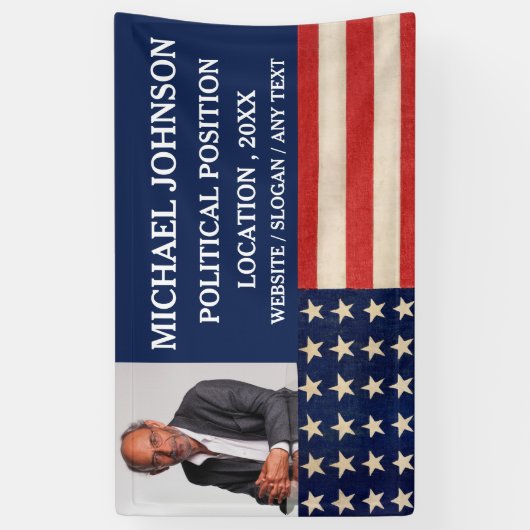 Aangepaste fotocampagne Politiek Spandoek (Verticaal)