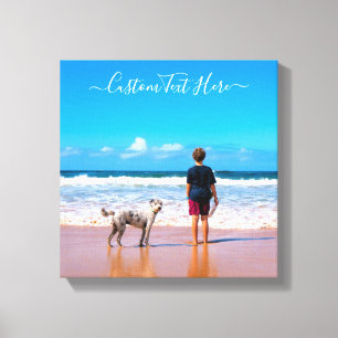 Aangepaste fotocanvas Print uw foto's en tekst