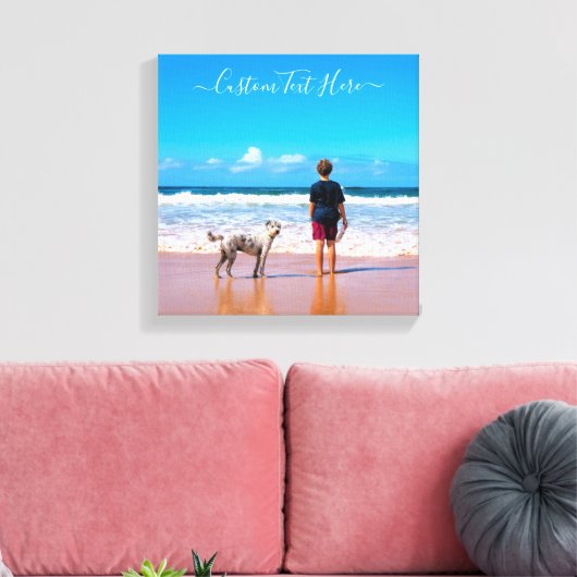 Aangepaste fotocanvas Print uw foto's en tekst (Insitu (Woonkamer))
