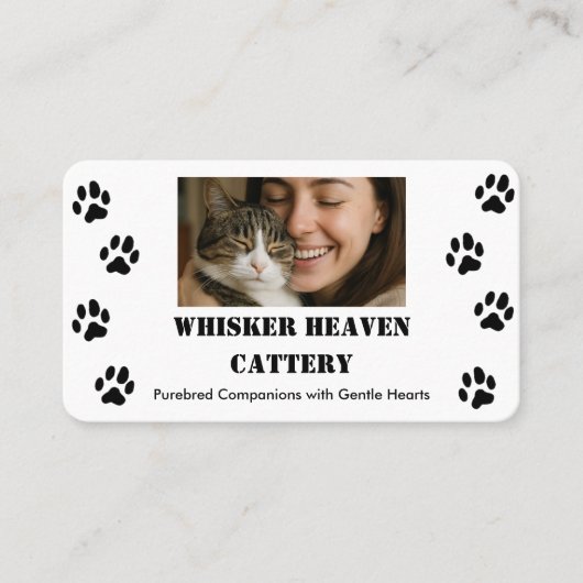 Aangepaste fotocattery Visitekaartje (Voorkant)