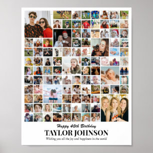 Aangepaste fotocollage 100 foto's 8x10 16x20 24x30 poster