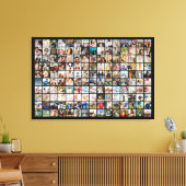 Aangepaste Fotocollage 150 Afbeeldingen Raster Canvas Afdruk (Insitu (Woonkamer))