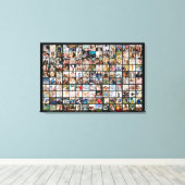 Aangepaste Fotocollage 150 Afbeeldingen Raster Canvas Afdruk (Insitu (Houten vloer))
