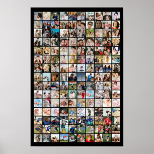 Aangepaste Fotocollage 150 Foto's Raster Poster