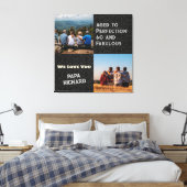 Aangepaste Fotocollage 60th Verjaardagscadeaus voo Canvas Afdruk (Insitu (Slaapkamer))