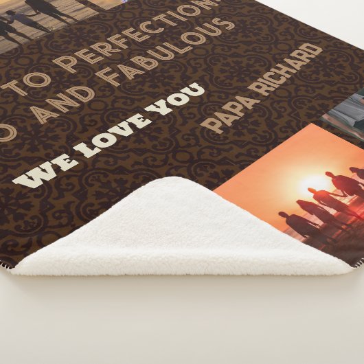 Aangepaste Fotocollage 60th Verjaardagscadeaus voo Sherpa Deken (3/4)