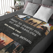 Aangepaste Fotocollage 60th Verjaardagscadeaus voo Sherpa Deken