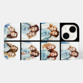 Aangepaste fotocollage 7 vierkante foto's Zwart Case-Mate iPhone Case (Achterkant (horizontaal))