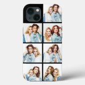 Aangepaste fotocollage 7 vierkante foto's Zwart Case-Mate iPhone Case (Achterkant)