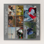 Aangepaste fotocollage | 8 houtskool grijs legpuzzel (Horizontaal)