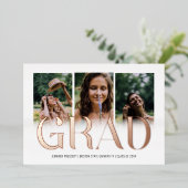Aangepaste Fotocollage Afstuderen 2025 Folie Kaart (Staand Voorkant)