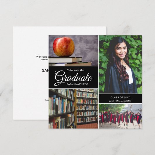 Aangepaste fotocollage afstuderen klasse van 2024 aankondiging (Voorkant / Achterkant)