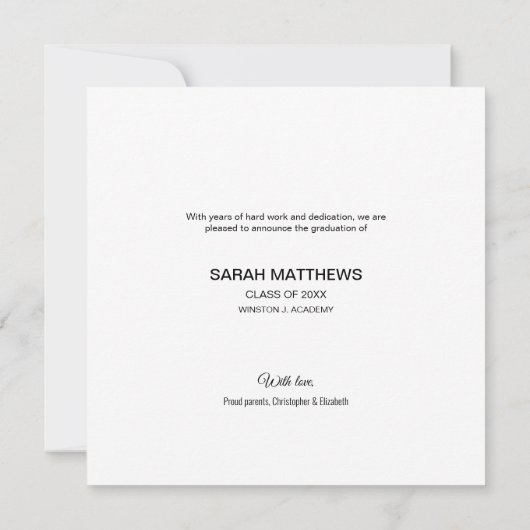 Aangepaste fotocollage afstuderen klasse van 2024 aankondiging (Achterkant)