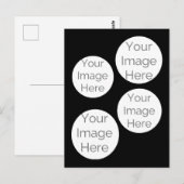 Aangepaste fotocollage ansichtkaart – Sjabloon voo Briefkaart (Voorkant / Achterkant)