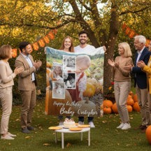 Aangepaste Fotocollage Baby Verjaardagsnaam