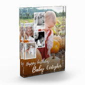 Aangepaste Fotocollage Baby Verjaardagsnaam Fotoblokken (Links)
