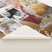Aangepaste Fotocollage Baby Verjaardagsnaam Sherpa Deken (3/4)