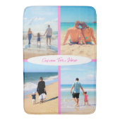 Aangepaste fotocollage badmat Uw foto's en tekst (Voorkant Verticaal)