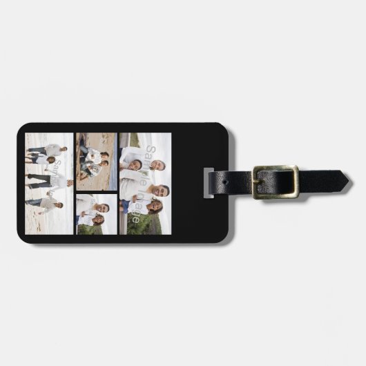 Aangepaste fotocollage bagagelabel (Voorkant horizontaal)