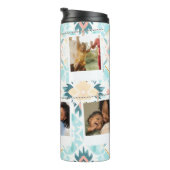 Aangepaste fotocollage boho gepersonaliseerde tumb thermosbeker (Geroteerd rechts)
