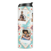 Aangepaste fotocollage boho gepersonaliseerde tumb thermosbeker (Gedraaid links)