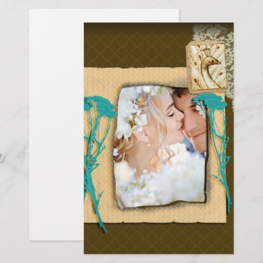 Aangepaste fotocollage briefpapier (Voorkant / Achterkant)