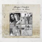  aangepaste fotocollage bruiloft bier etiket (Enkel label)